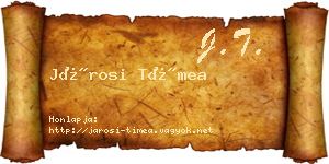 Járosi Tímea névjegykártya